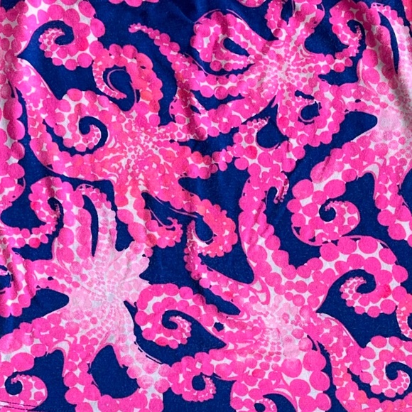 Lilly Pulitzer La Fortuna Off-The-Shoulder Top Octopus Print Small Casual Summer - Picture 5 of 12